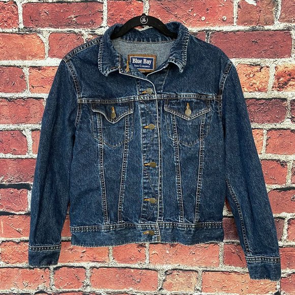 Blue Bay Jackets & Blazers - Blue Bay Jean Company Women's Denim Jacket Size Medium M Blue Jeans
